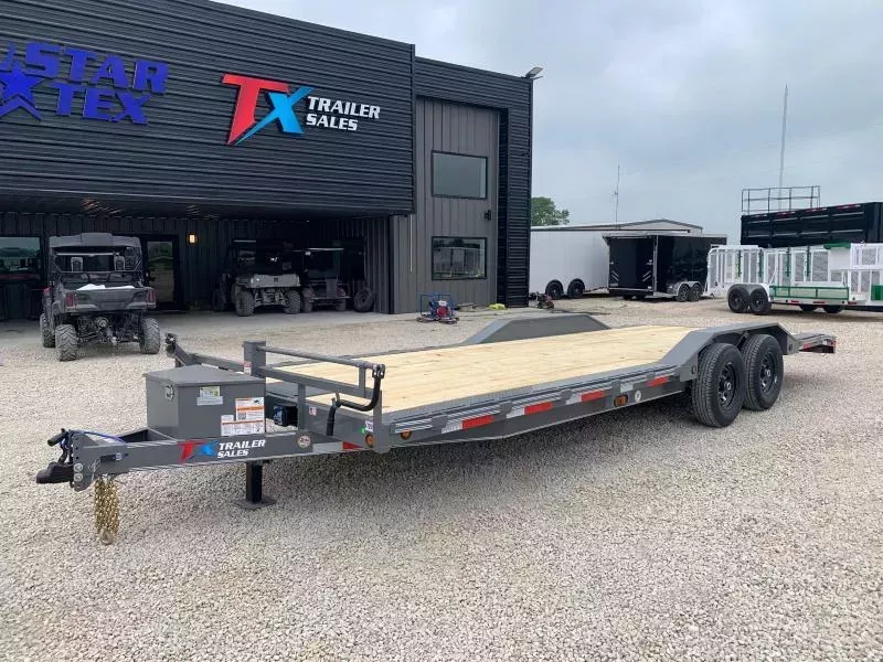 102" X 24' CAR HAULER 14K WITH SLIDE IN RAMPS 