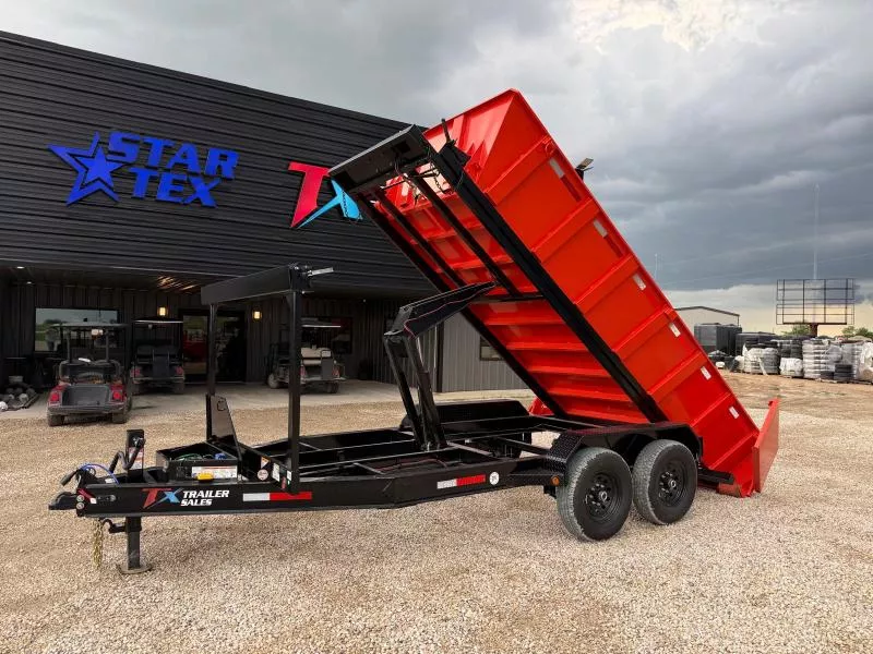 14' ROLL OFF DUMP TRAILER 14K W/  1- 10 YARD DUMPSTERAS ( MANUAL TARP )
