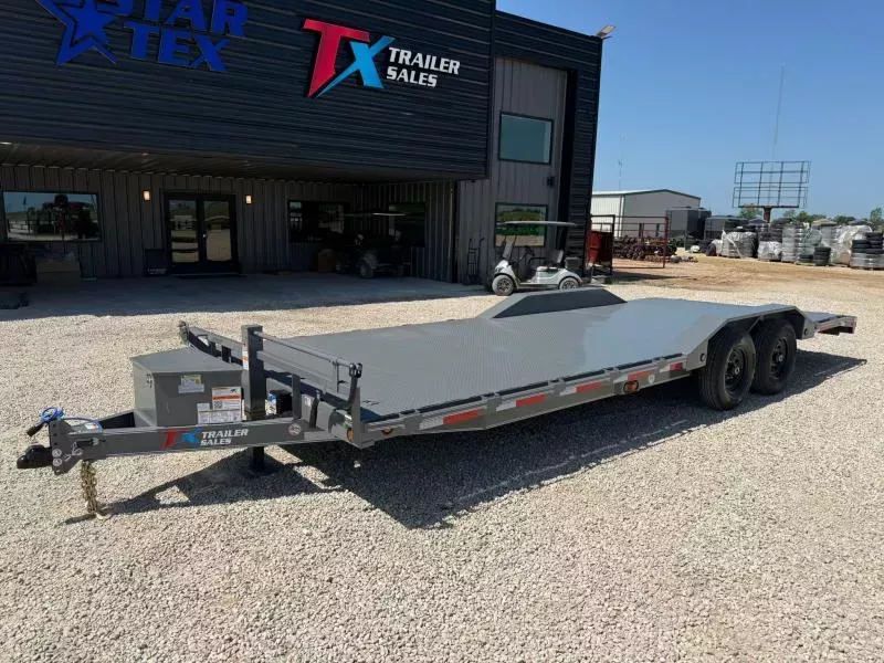 102" X 24' STEEL FLOOR CAR HAULER/EQUIPMENT 14K