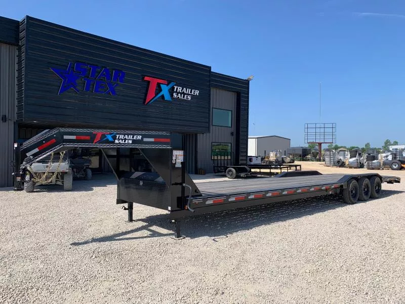 102" X 36' GN LOW BOY EQUIPMENT 21K WITH 2' DOVE & SLID IN RAMPS
