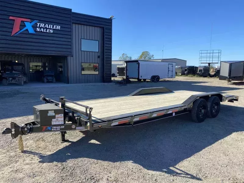 102" X 24' CAR HAULER 14K WITH SLIDE IN RAMPS 