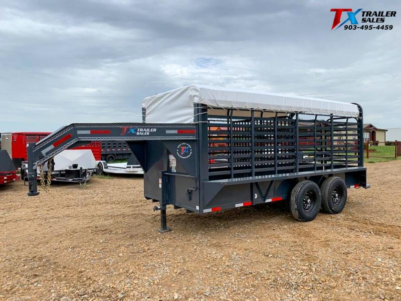 2023 East Texas 80" X 16' GN LIVESTOCK W/2-7K AXLES & 1 CUT GATE 14K Stock / Stock Combo Trailer 2023 East Texas 80" X 16' GN LIVESTOCK W/2-7K AXLES & 1 CUT GATE 14K Stock / Stock Combo Trailer