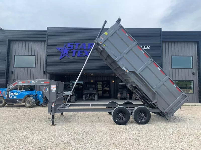 83" X 16' X 4' GOOSENECK DUMP TRAILER WITH TELESCOPIC LIFT 
