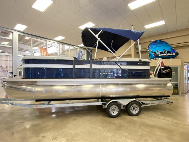 2022 Crest Classic LX 220 SLC Pontoon with Trailer Boats for Sale at
