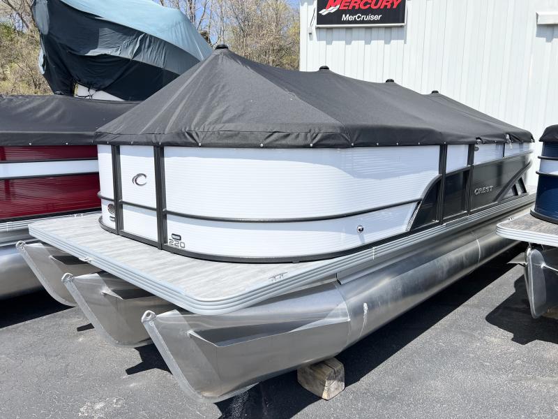 2023 Crest Classic DLX 220 SLC Pontoon Boat 150 HP Boats for Sale at