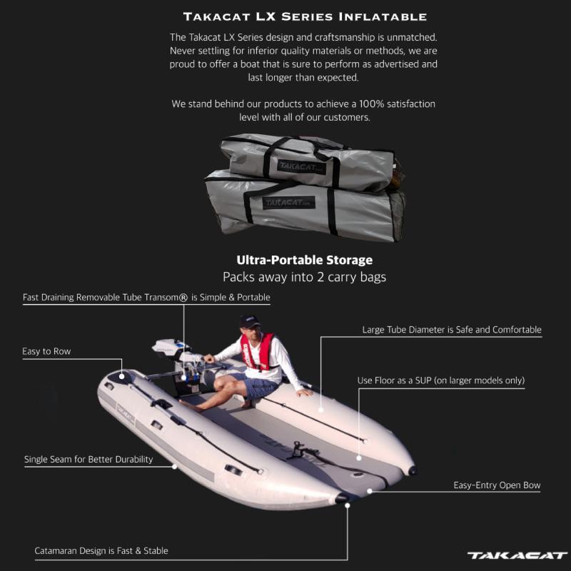 Takacat T420LX Inflatable Catamaran Raft Boats for Sale at BE Marine