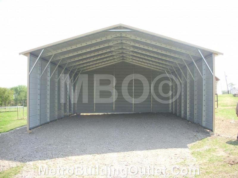 24X35X10 VERTICAL ROOF CARPORT #CP067