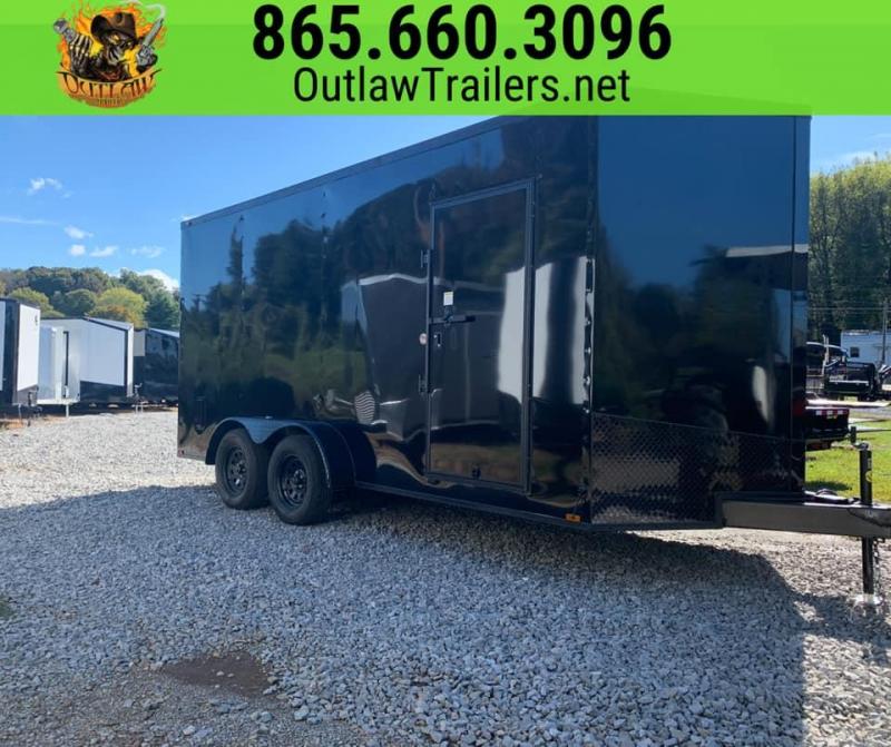 New 2020 Outlaw 7 X 16 Black Out Enclosed Trailer 7K New 2020 Outlaw 7 X 16 Black Out Enclosed Trailer 7K