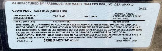 new Dump Trailers MAXX-D  for sale, in Poplar Bluff, MO Thumbnail 37