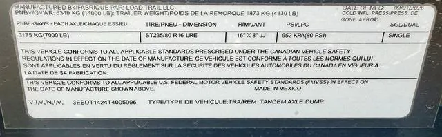 new Dump Trailers Load Trail  for sale, in Poplar Bluff, MO Thumbnail 27