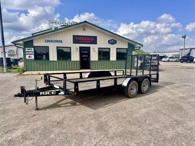 2018 Rice Trailers Used Rice 16' Tandem Axle Utility w/ 4' Gate