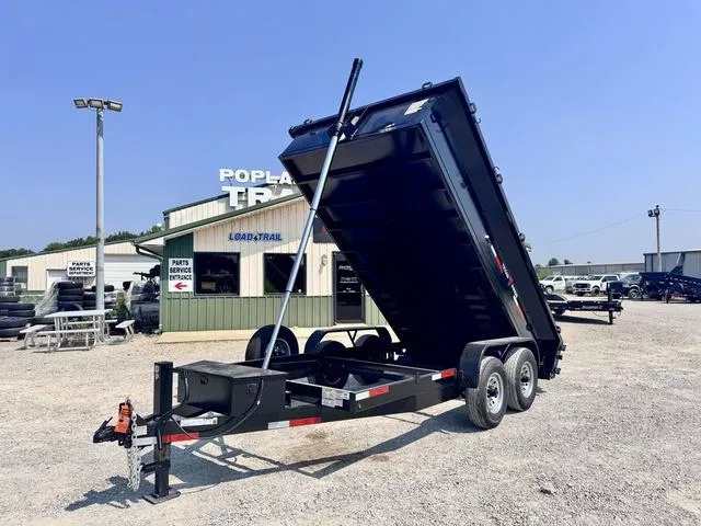2025 Texas Pride Trailers DT 7' X 14' X 2' 14K Telescopic Dump Trailer W/ Ra