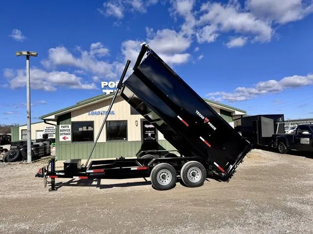 2026 Texas Pride Trailers DT 7' X 14' X 4' 14K Telescopic Dump Trailer 4' Si