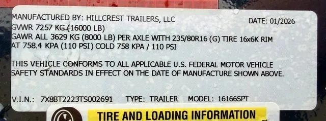 new Tilt Trailers Hillcrest Trailers  for sale, in Poplar Bluff, MO Thumbnail 26