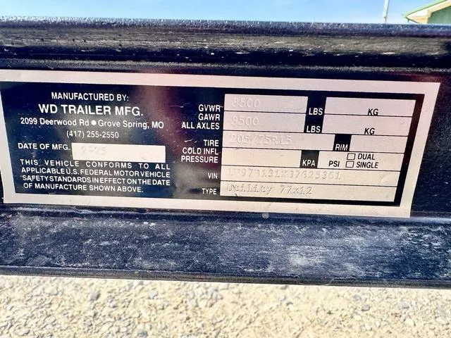 new Utility Trailers WD Trailer  for sale, in Poplar Bluff, MO Thumbnail 10
