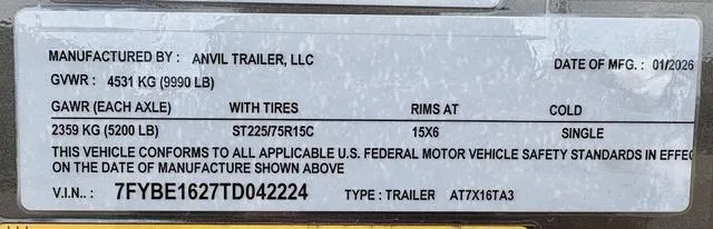 new Cargo (Enclosed) Trailers Anvil  for sale, in Poplar Bluff, MO Thumbnail 18