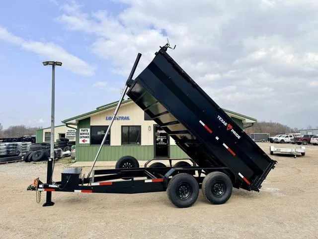 2026 Texas Pride Trailers DT 7' X 14' X 3' 16K Telescopic Dump Trailer 3' Si