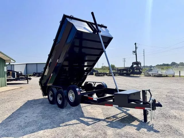 2025 Texas Pride Trailers DT 7' X 14' X 3' 16K Telescopic Dump Trailer W/ Ra