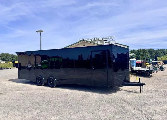 2025 J&A Trailers 8.5 X 28' Enclosed Car Hauler W/ Spoiler And Sprea