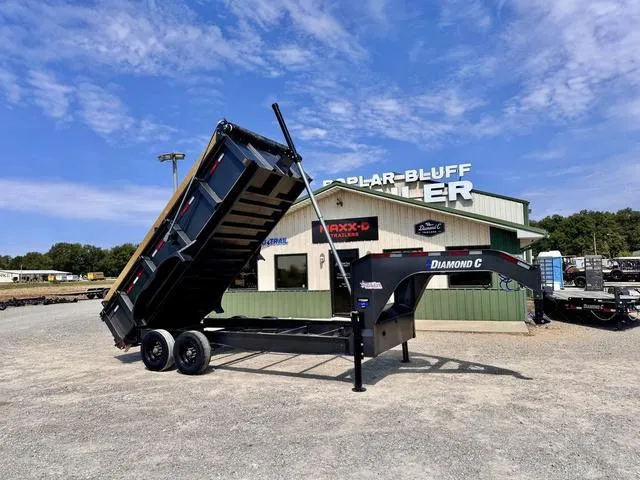 2026 Diamond C Trailers LPT210GN 16' X 82 Telescopic Gooseneck Dump 23K G"