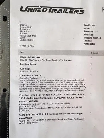 new Car Haulers / Racing Trailers United Trailers  for sale, in Poplar Bluff, MO Thumbnail 26