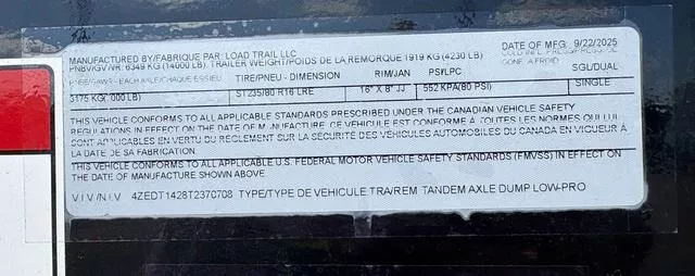 new Dump Trailers Load Trail  for sale, in Poplar Bluff, MO Thumbnail 23