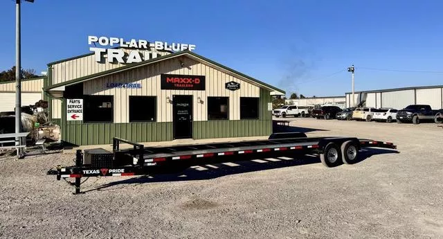 2026 Texas Pride Trailers 7' X 32' TWO Car / Sxs Hauler 14K W/ Perforated F