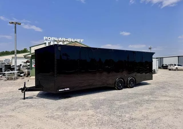 2025 J&A Trailers 8.5 X 28' Enclosed Car Hauler W/ Spoiler And Sprea