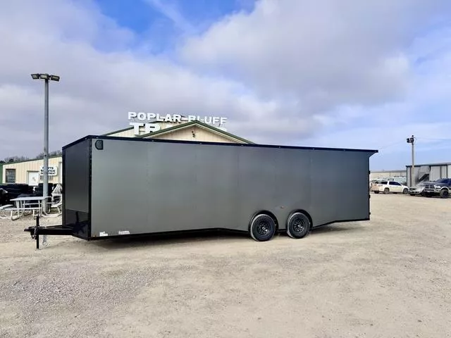 2026 J&A Trailers 8.5 x 28' Enclosed Car Hauler W/ Spoiler 14k