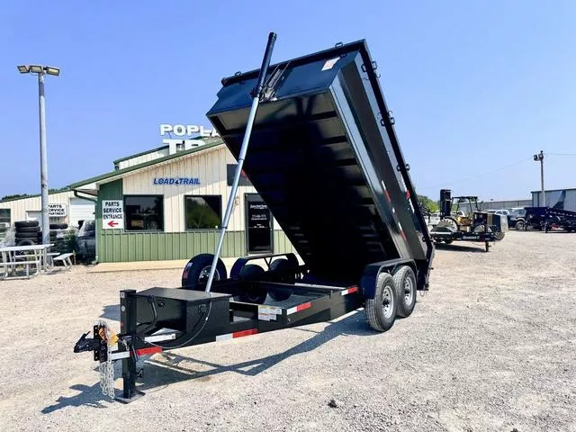 2025 Texas Pride Trailers DT 7' X 14' X 3' 16K Telescopic Dump Trailer W/ Ra