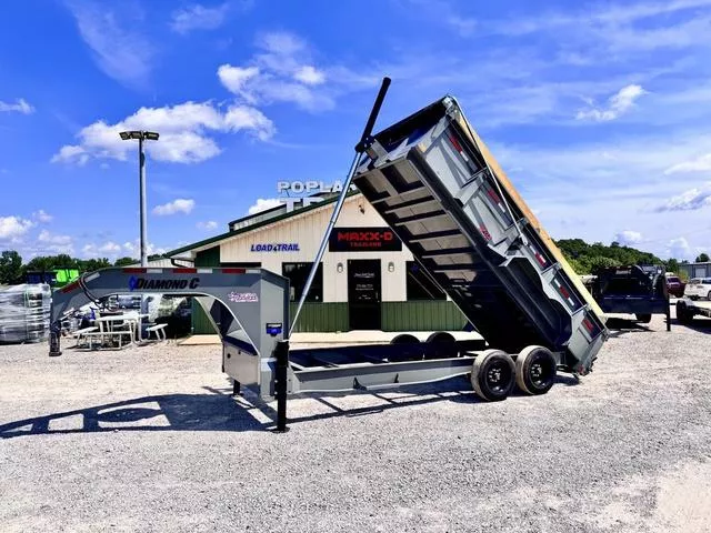 2025 Diamond C Trailers LPT208-GN 16' X 81 Low Profile Telescopic Dump Tr"