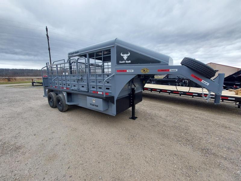 2022 Swift Built Trailers 16' 1/2 Top Gooseneck Livestock Trailer 2022 Swift Built Trailers 16' 1/2 Top Gooseneck Livestock Trailer