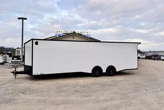 2025 J&A Trailers 8.5 X 28' Enclosed Car Hauler W/ Spoiler And Sprea