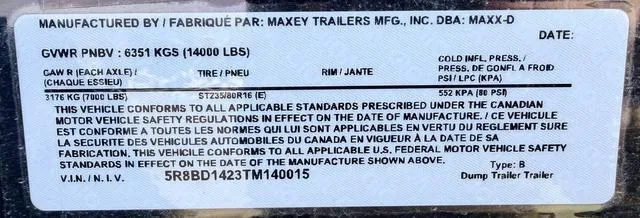 new Dump Trailers MAXX-D  for sale, in Poplar Bluff, MO Thumbnail 25