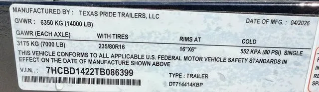 new Dump Trailers Texas Pride Trailers  for sale, in Poplar Bluff, MO Thumbnail 28