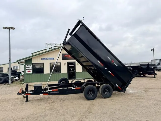 2026 Texas Pride Trailers DT 7' X 14' X 4' 14K Telescopic Dump Trailer 4' Si