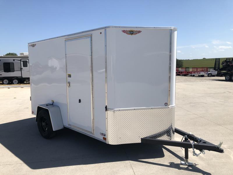 2023 H&H Trailers White 6x10 3K Flat Top VNose Enclosed Cargo Trailer