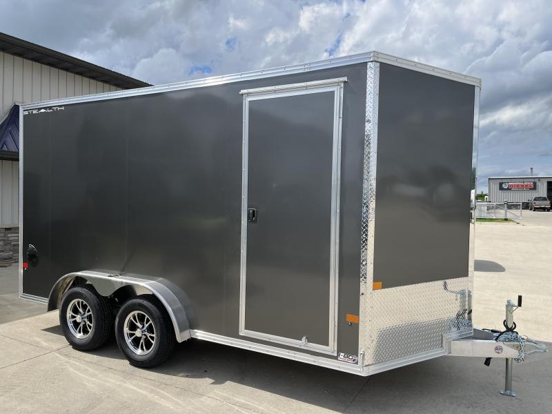 2022 CargoPro Trailers Charcoal Stealth Aluminum 7.5x14 Enclosed Cargo