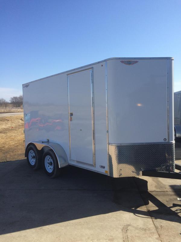 2021 H&H WHITE 6X12 TANDEM FLAT TOP V-NOSE 7K CARGO TRAILER 2021 H&H WHITE 6X12 TANDEM FLAT TOP V-NOSE 7K CARGO TRAILER