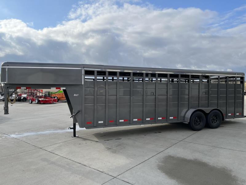2022 S&S Manufacturing Gray 6'8 x 24 Gooseneck Livestock Trailer 2022 S&S Manufacturing Gray 6'8 x 24 Gooseneck Livestock Trailer