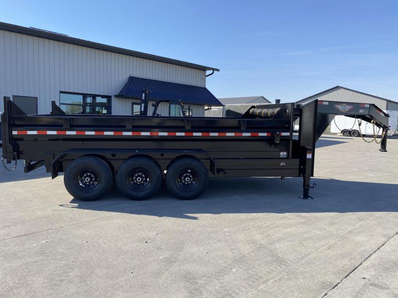 2022 H&H Trailers Black 82x16 Triple Axle 21K Gooseneck Dump Trailer 2022 H&H Trailers Black 82x16 Triple Axle 21K Gooseneck Dump Trailer
