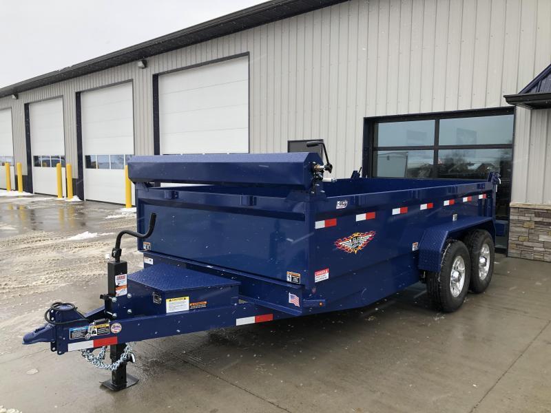 2021 H&H 83"x16' BLUE INDUSTRIAL DUMP BOX WITH 7K AXLES 2021 H&H 83"x16' BLUE INDUSTRIAL DUMP BOX WITH 7K AXLES