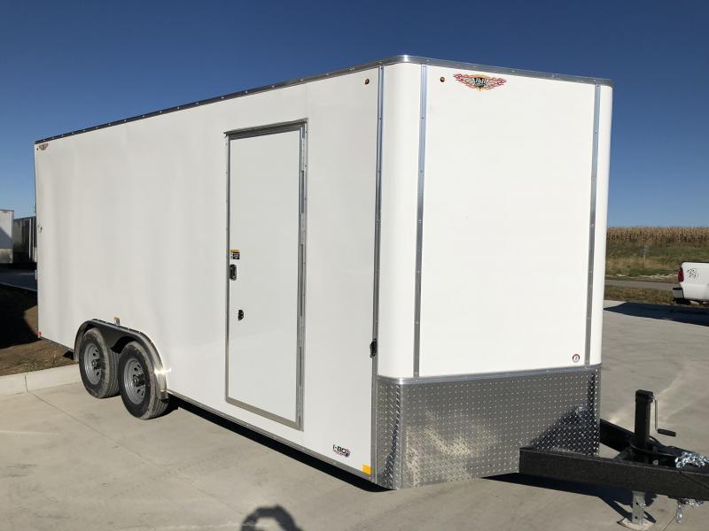 2021 H&H WHITE 8.5X16 TANDEM FLAT TOP V-NOSE 10K CARGO TRAILER 2021 H&H WHITE 8.5X16 TANDEM FLAT TOP V-NOSE 10K CARGO TRAILER