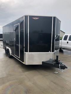 2021 H AND H 8X18 BLACK ENCLOSED FLAT TOP V-NOSE CARGO TRAILER WITH 5.2K AXLES 2021 H AND H 8X18 BLACK ENCLOSED FLAT TOP V-NOSE CARGO TRAILER WITH 5.2K AXLES