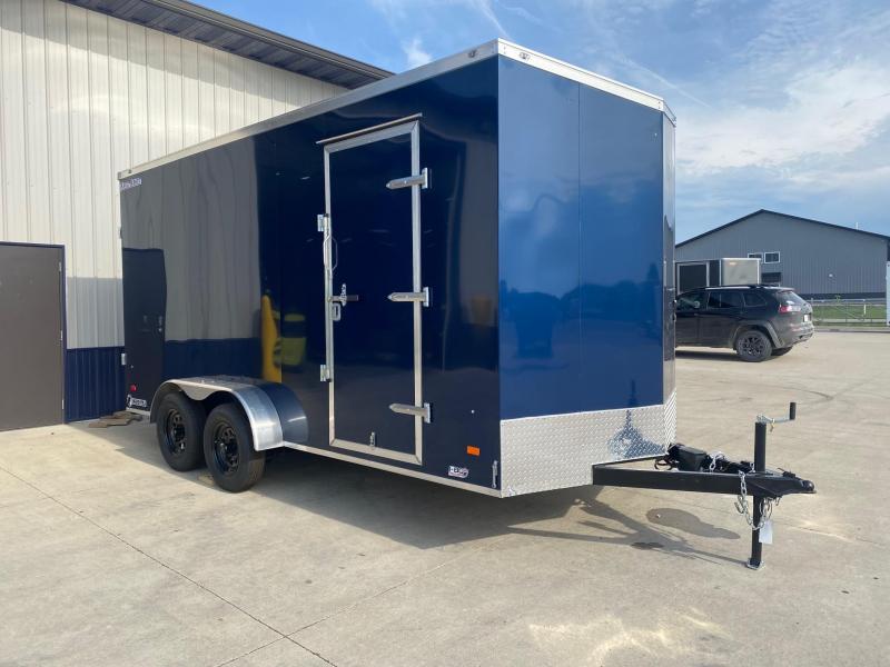 2022 HAULABOUT COUGAR BLACK 7X20 TANDEM FLAT TOP VNOSE ENCLOSED CARGO TRAILER I80 Trailers