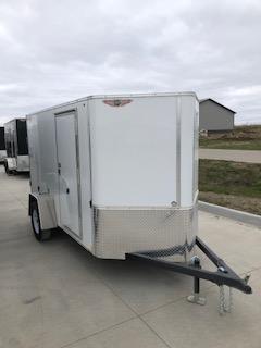 2020 H and H Trailers 5'x10' White Cargo 3.5k Axle Enclosed Flat Top V-Nose Trailer 2020 H and H Trailers 5'x10' White Cargo 3.5k Axle Enclosed Flat Top V-Nose Trailer