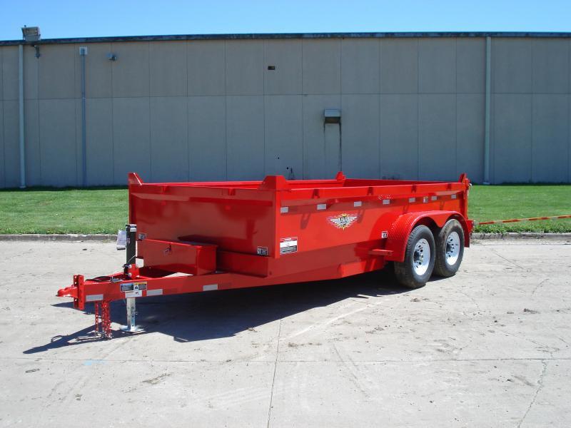 2021 H&H 83"x16' RED DBW DUMP BOX WITH 7K AXLES 2021 H&H 83"x16' RED DBW DUMP BOX WITH 7K AXLES