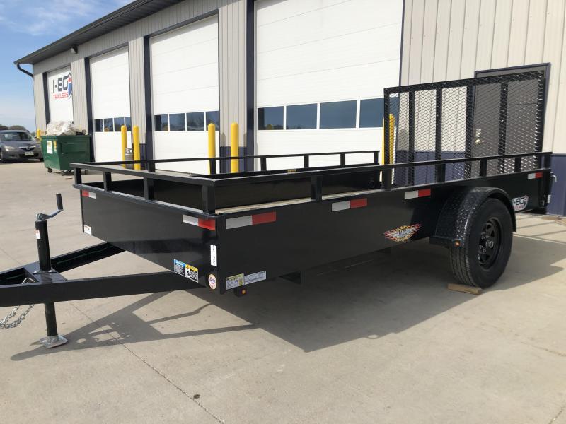 2022 H&H Trailers Black 82x14 Single Axle Solid Side Utility Trailer