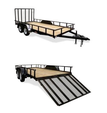 2021 H&H BLACK 82X18 STEEL RAIL SIDE TANDEM 7K TRAILER 2021 H&H BLACK 82X18 STEEL RAIL SIDE TANDEM 7K TRAILER