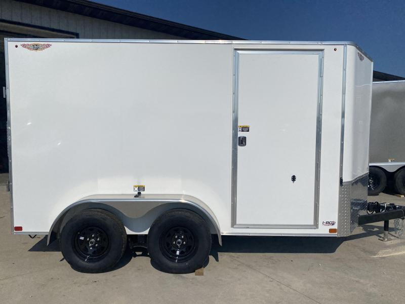 2022 H&H Trailers White 6x12 7K Flat Top V-Nose Enclosed Cargo Trailer 2022 H&H Trailers White 6x12 7K Flat Top V-Nose Enclosed Cargo Trailer
